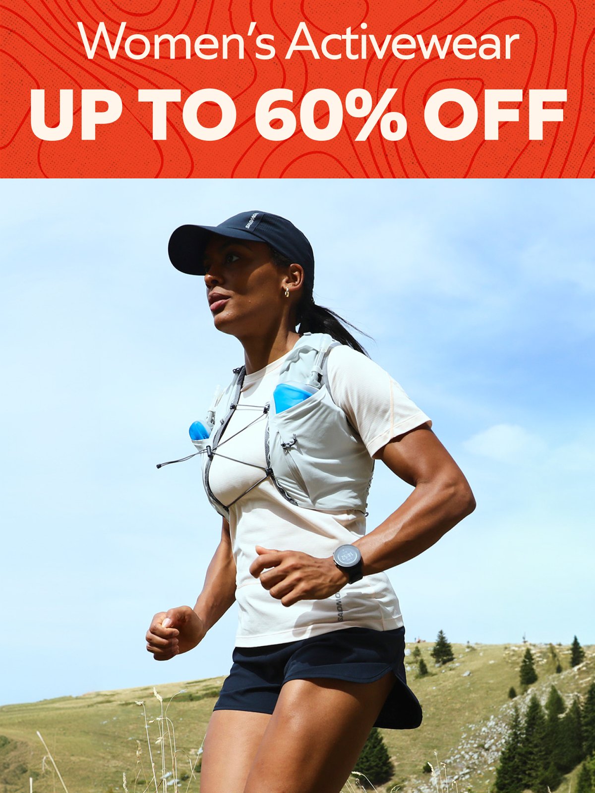 Up to 60% off women’s activewear. 