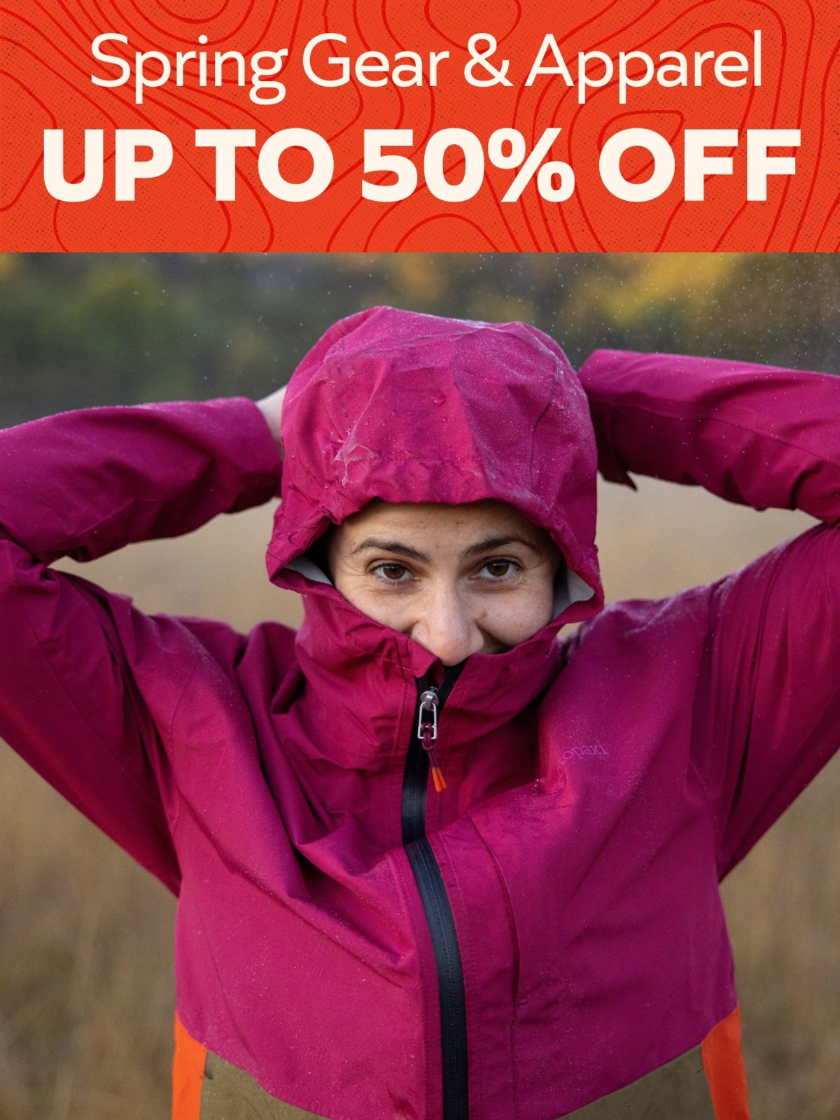 Up to 50% off spring gear & apparel.